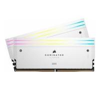 CORSAIR Dominator Titanium RGB - DDR5 - kit - 32 Go: 2 x 16 Go - DIMM 288 broches - 6600 MHz / PC5-52800 - CL32 - 1.4 V - mémoire sans tampon - blanc Blanc G