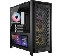 CORSAIR Frame 4000D LCD RS ARGB Boîtier PC - Écran Tactile LCD XENEON Edge 14,5 Pouces, Système InfiniRail, 4 Ventilateurs RS120 ARGB - Prend en Charge Les Cartes Mères à Connecteur Inversé - Noir