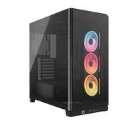 Corsair Frame 4500X LX-R RGB Link Boîtier PC Moyen-Tour en Verre panoramique - Système de Fixation du Ventilateur InfiniRail, Peut accueillir Deux radiateurs de 360 mm, 3X LX120R RGB Link - Noir
