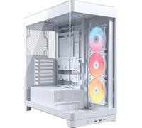 CORSAIR Frame 4500X RS-R ARGB Boîtier PC Moyen-Tour en Verre Panoramique - Système de Fixation du Ventilateur InfiniRail, Peut Accueillir Deux Radiateurs de 360 mm, 3X Ventilateurs RS120-R - Blanc