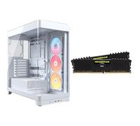 CORSAIR Frame 4500X RS-R ARGB Panoramic Glass Mid-Tower PC Case x CORSAIR Vengeance LPX DDR4 RAM 32GB (2x16GB) 3200MHz CL16-20-20-38 1.35V Intel XMP AMD Expo Computer Memory
