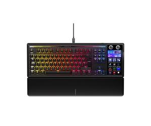 CORSAIR GALLEON 100 SD Clavier Mécanique Filaire - Disposition AZERTY FR, Elgato Stream Deck Intégré, Commutateurs MLX Pulse Thocky Pré-Lubrifiés et Remplaçables à Chaud, FlashTap SOCD, 8000 Hz - Noir