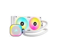 Corsair H100i Refroidisseur Hybride CPU Blanc, Radiateur 277mm, 2x 120mm 480-2400 tr/min, Socket LGA 115x/1200/1700/AM4/AM5, 16.44-63.1 CFM