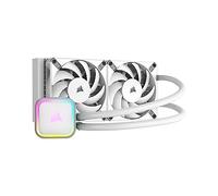 CORSAIR H100i RGB ELITE Refroidisseur Liquide Pour CPU - 240mm AIO - Ventilateurs AF120 ELITE PWM - Intel® LGA 1700, 1200, 2066, AMD® AM5 & AM4 Sockets - Blanc