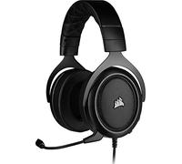 CORSAIR HS50 PRO STEREO Casque de Jeu Filaire Léger Multiplateforme - Microphone Unidirectionnel Détachable - PC, Mac, PS5, PS4, Xbox, Nintendo Switch, Mobile - Carbone