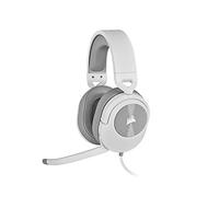Corsair Casque gaming HS55 Surround – Filaire, léger, Dolby 7.1, iCUE, Multi‑plateforme – Blanc