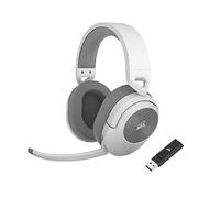 Corsair HS55 Wireless Casque de Jeu Léger - Son Surround Dolby 7.1 - Microphone Omnidirectionnel - Portée Jusqu'à 50 Pieds - Compatible iCUE - PC, Mac, PS5, PS4 - Blanc