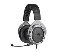 Corsair HS60 Casque de Jeu stéréo haptique avec Basses haptiques, écouteurs en Mousse à mémoire de Forme, Microphone Amovible, Compatible Windows Sonic, certifié Discord pour PC - Camouflage Arctique