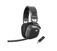 Corsair Casque gamer HS80 MAX Wireless – Bluetooth, Dolby Atmos, micro pro – Gris acier