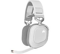 Corsair HS80 RGB Wireless Casque Gaming Premium avec Audio Spatial (Faible Latence, Microphone Omnidirectionnel, 20 Heures d’autonomie, Compatibilité sans Fil PS5 et PS4) Blanc