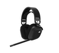 Corsair HS80 RGB Wireless Casque Gaming Premium avec Dolby Atmos Audio (Faible Latence, Microphone Omnidirectionnel, sans Fil Jusqu'à 18 Mètres, 20 Heures d'autonomie, Compatibilité PS5/PS4) Carbone