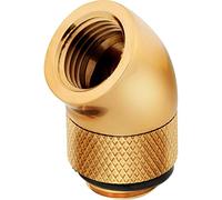 Corsair Hydro X Series Adaptateur Rotatif 45 Degrés, Lot de 2 (Filetages G1/4 BSPP, Durabilité en Laiton Massif, Mécanisme de Rotation Sécurisé, Optimisé pour Les Débits Élevés) Or