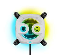 Corsair Hydro X Series XC7 RGB PRO Waterblock pour Processeur Intel LGA 1700, 1200, 115X et Socket AMD AM4 (Plaque Froide en Cuivre Nickelé, Plus de 110 Micro-Ailettes de Refroidissement) Blanc CX-9010016-WW