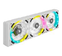 Corsair Hydro X Series XD7 RGB Combinaison Pompe/Réservoir (Système de Plaque de Distribution de 360 mm, Pompe D5 PWM, Réservoir de 140 ml, 36 LED RGB paramétrables Individuellement) Blanc