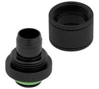 Corsair Hydro X Series, XF Compression, Lot de Quatre Embouts ID/OD de 10/13 mm (3/8"/1/2") (G1/4" BSPP Filetage du Port, Solide Laiton Durabilité, Compatibilité avec d’Adaptateurs Hydro X) Noir