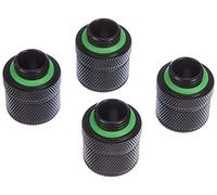 Corsair Hydro X Series, XF Compression, Lot de Quatre Embouts ID/OD de 10/13 mm (3/8"/1/2") (G1/4" BSPP Filetage du Port, Solide Laiton Durabilité, Compatibilité avec d’Adaptateurs Hydro X) Noir