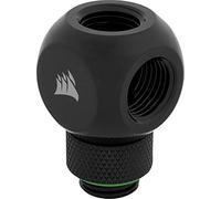 Corsair Hydro X Series, XF Embout Y Rotatif (Filetages G1/4” BSPP Standards, Mécanisme de Rotation Parfaitement Étanche, Finition Polie de Haute Qualité, Optimisés pour les Débits Élevés) Noir, Taille Unique