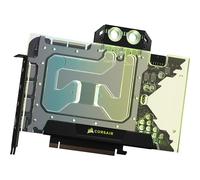 Corsair Hydro X Series XG5 RGB 3090 Ti Founders Edition Waterblock pour Carte Graphique - pour NVIDIA GeForce RTX 3090 Ti FE (Construction de La Plaque Froide en Cuivre Nickelé) Noir