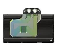 Corsair Hydro X Series XG7 RGB 4080 Founders Edition Bloc D'eau Pour GPU - Pour NVIDIA® GeForce RTX™ 4080 FE - Cuivre Nickelé CNC - Plaque Arrière et Câble Adaptateur ARGB Inclus - Noir
