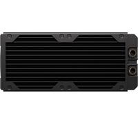 Corsair Hydro X Series XR5 240mm V2 Radiateur de Personnalisé - Compatible avec Les Ventilateurs iCUE Link - Supports de Ventilateur 2 x 120mm - Plaques de Protection à vis - Filetage G1/4 po - Noir