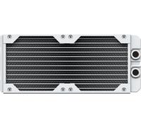 Corsair Hydro X Series XR5 240mm V2 Radiateur de Personnalisé - Compatible avec Les Ventilateurs iCUE Link - Supports de Ventilateur 2 x 120mm - Plaques de Protection à vis - Filetage G1/4 po - Blanc