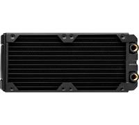 Corsair Hydro X Series, XR5 Radiateur de 240 mm (Doubles Fixations Ventilateur de 120 mm, Installation Facile, Construction en Cuivre Premium, Guides de Vis de Ventilateur Inclus) Noir