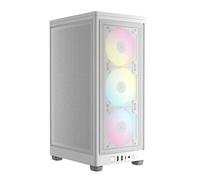 Corsair iCUE 2000D RGB AIRFLOW Boîtier PC Mini-ITX - Forme Mini-ITX - Panneaux en Acier Maillé - 3x Ventilateurs SLIM AF120 RGB Inclus - Contrôleur iCUE Lighting Node CORE - Blanc