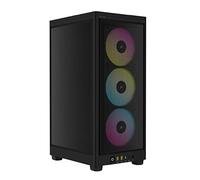 Corsair iCUE 2000D RGB AIRFLOW Boîtier PC Mini-ITX - Forme Mini-ITX - Panneaux en Acier Maillé - 3x Ventilateurs SLIM AF120 RGB Inclus - Contrôleur iCUE Lighting Node CORE - Noir