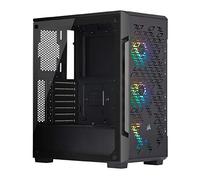 Corsair iCUE 220T RGB Airflow, boîtier de jeu intelligent ATX mi-tour en verre trempé, Noir