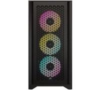 Boitier Moyen Tour E-ATX Corsair iCue 4000D Airflow RGB avec panneaux vitrés (Noir)