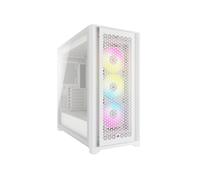 Corsair iCUE 5000D RGB Airflow - Boîtier PC Midi Tower Blanc - ATX/EATX/micro ATX/Mini-ITX - 3x 120mm RGB Avant - Acier/Verre trempé - USB 3.2 Gen 1/Gen 2