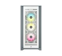 Corsair iCUE 5000X RGB, Boîtier PC Midi Tower Blanc, ATX/EATX/ITX/microATX/Mini-ITX, 3x120mm avant, Verre Trempé, USB 3.2 Gen 1/Gen 2 Type-A/Type-C