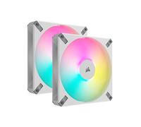 Corsair iCUE AF120 RGB ELITE 120mm PWM Kit de Trois Ventilateurs - Huit LED RGB Par Ventilateur - Technologie AirGuide - Palier Fluid Dynamic - Contrôleur iCUE Lighting Node CORE Inclus - Noir