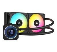 CORSAIR iCUE H100i ELITE LCD XT - Système de refroidissement liquide de processeur - (pour : LGA1150, LGA1151, LGA1155, LGA1156, LGA1200, LGA1366, LGA1700, LGA2011, LGA2066, AM3, AM4, AM5, sTR4, sTRX4