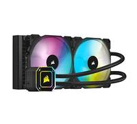 Corsair iCUE H150i ELITE CAPELLIX Watercooling pour processeur (33 LED CAPELLIX RGB Ultra Lumineuses, Trois Ventilateurs PWM ML RGB de 120 mm, 400 à 2 400 TR/min, iCUE Commander CORE inclus) Noir CW-9060047-WW