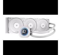 Corsair iCUE LINK H150i LCD Nautilus 360 RS Blanc - Refroidisseur liquide AIO, 3x120mm, PWM, 2100 tr/min, 72.8 CFM, LGA 1700/AM5