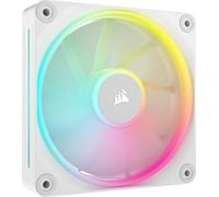 CORSAIR iCUE Link LX120 RGB 120 mm PWM Ventilateur Paquet Unique - Double Boucles Lumineuses - Requiert Le iCUE Link System Hub (Vendu Séparément) - Technologie CORSAIR AirGuide - Blanc