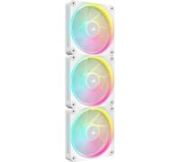 CORSAIR iCUE Link LX120 RGB 120 mm PWM Ventilateurs Paquet Triple - Double Boucles Lumineuses - Inclut iCUE Link System Hub - Technologie CORSAIR AirGuide - Blanc