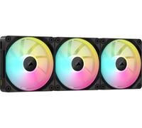 CORSAIR iCUE Link LX120 RGB 120 mm PWM Ventilateurs Paquet Triple - Double Boucles Lumineuses - Inclut iCUE Link System Hub - Technologie CORSAIR AirGuide - Noir