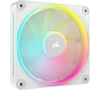 CORSAIR iCUE Link LX120 RGB 120 mm PWM Ventilateurs Paquet Triple - Double Boucles Lumineuses - Inclut iCUE Link System Hub - Technologie CORSAIR AirGuide - Blanc