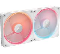 CORSAIR iCUE Link LX140-R RGB 140mm PWM Ventilateur Inversés - Kit Double Ventilateur - Faible Bruit, CORSAIR Palier à Dôme Magnétique, Double Boucle Lumineuse, Vis QuikTurn™, Mode Zéro RPM - Blanc