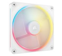 CORSAIR iCUE Link LX140-R RGB 140mm PWM Ventilateur Inversé - Ventilateur Individuel - Faible Bruit, CORSAIR Palier à Dôme Magnétique, Double Boucle Lumineuse, Vis QuikTurn™, Mode Zéro RPM - Blanc
