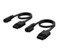Corsair iCUE LINK Mince Câbles - 200mm Droit/Mince 90° - Noir