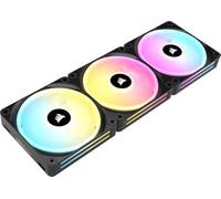 CORSAIR iCUE LINK QX120 RGB à Dôme Magnétique de 120mm Ventilateurs - Noir | Triple Ventilateurs Kit de Démarrage avec Le Hub du Système iCUE LINK