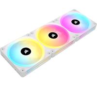 Corsair iCUE Link QX120 RGB à Dôme Magnétique de 120mm Ventilateurs - Triple Ventilateurs Kit de Démarrage avec Le Hub du Système iCUE Link - Blanc