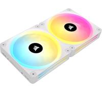 Corsair iCUE Link QX140 RGB à Dôme Magnétique de 140mm Ventilateurs - Double Ventilateurs Kit de Démarrage avec Le Hub du Système iCUE Link - Blanc
