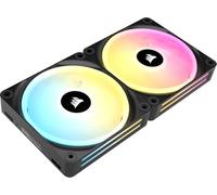 Corsair iCUE Link QX140 RGB à Dôme Magnétique de 140mm Ventilateurs - Double Ventilateurs Kit de Démarrage avec Le Hub du Système iCUE Link - Noir