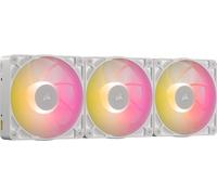 CORSAIR iCUE Link RX120 Max RGB 120mm PWM Ventilateur Épaiss avec iCUE Link System Hub - Pression Statique Élevée - Palier à Dôme Magnétique - Pack Triple - Blanc