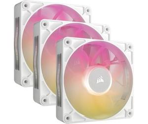 Corsair iCUE Link RX120 Max RGB White - Pack de 3 ventilateurs 120mm blanc avec iCUE Link Link System Hub