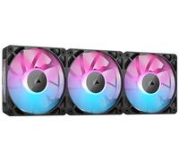 CORSAIR iCUE LINK RX120 RGB 120mm Ventilateurs PWM avec Hub Système iCUE LINK - Roulement à Dôme Magnétique - Triple Pack - Noir